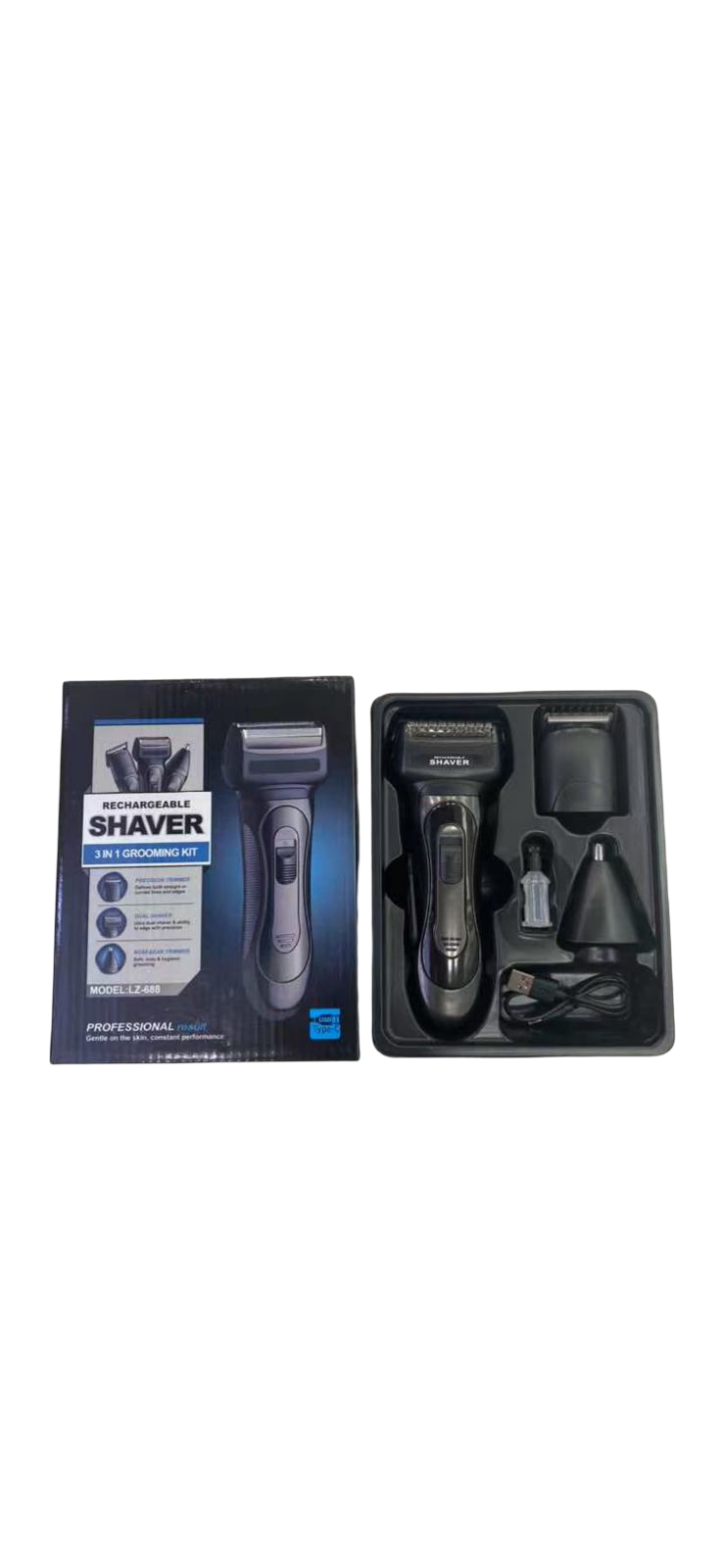 Kit Máquina de Afeitar 3 en 1